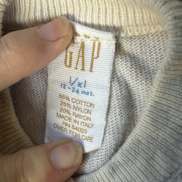 VINTAGE BABY GAP Leopard Cheetah Print Cardigan Sweater Size 12-24 Months - Picture 4 of 7